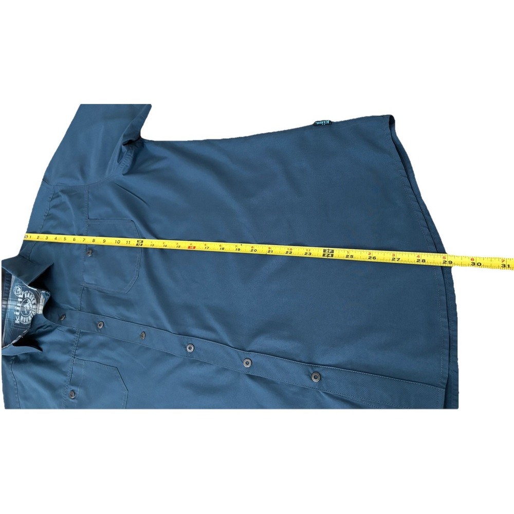 NEW Kuhl Stealth Men's L Snap Front Short Sleeve Shirt UPF30 Blue 7276 - Picture 6 of 11